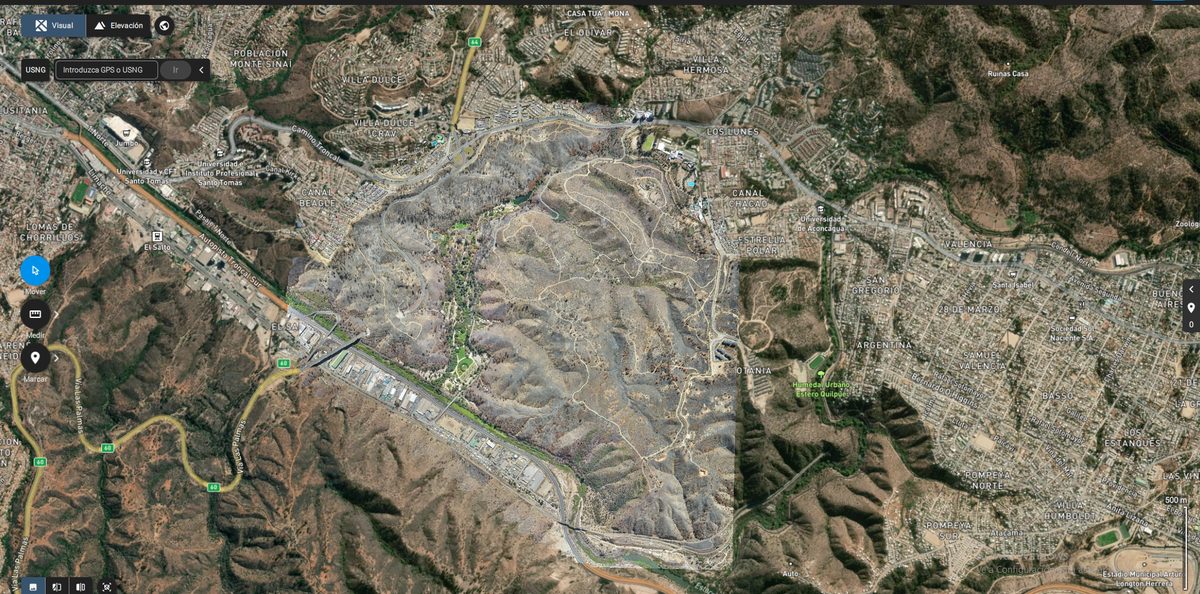 Ortomosaico georreferenciado de un sector capturado con dron